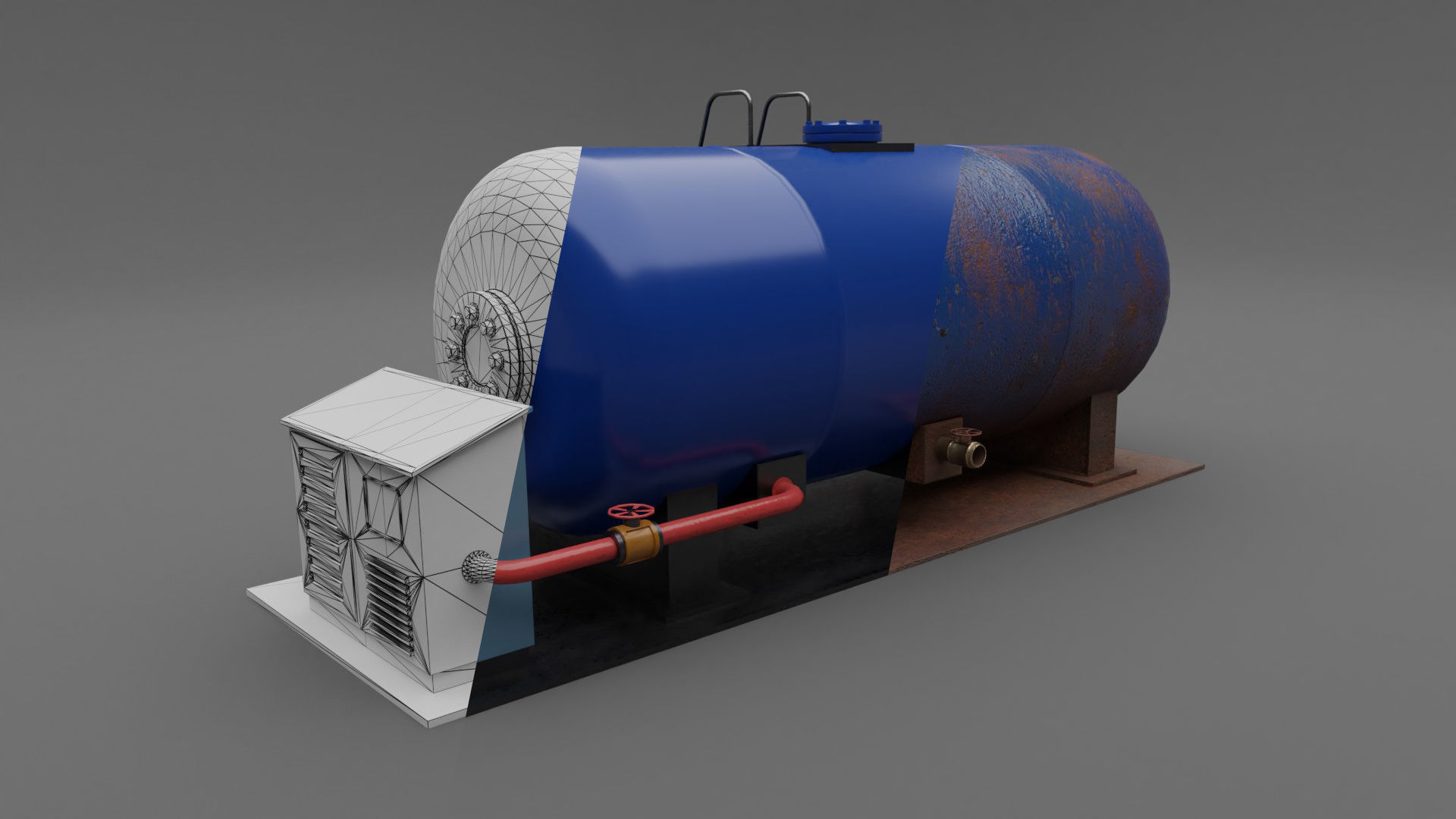 Abandoned Liquid Storage Low-poly 3D model_18