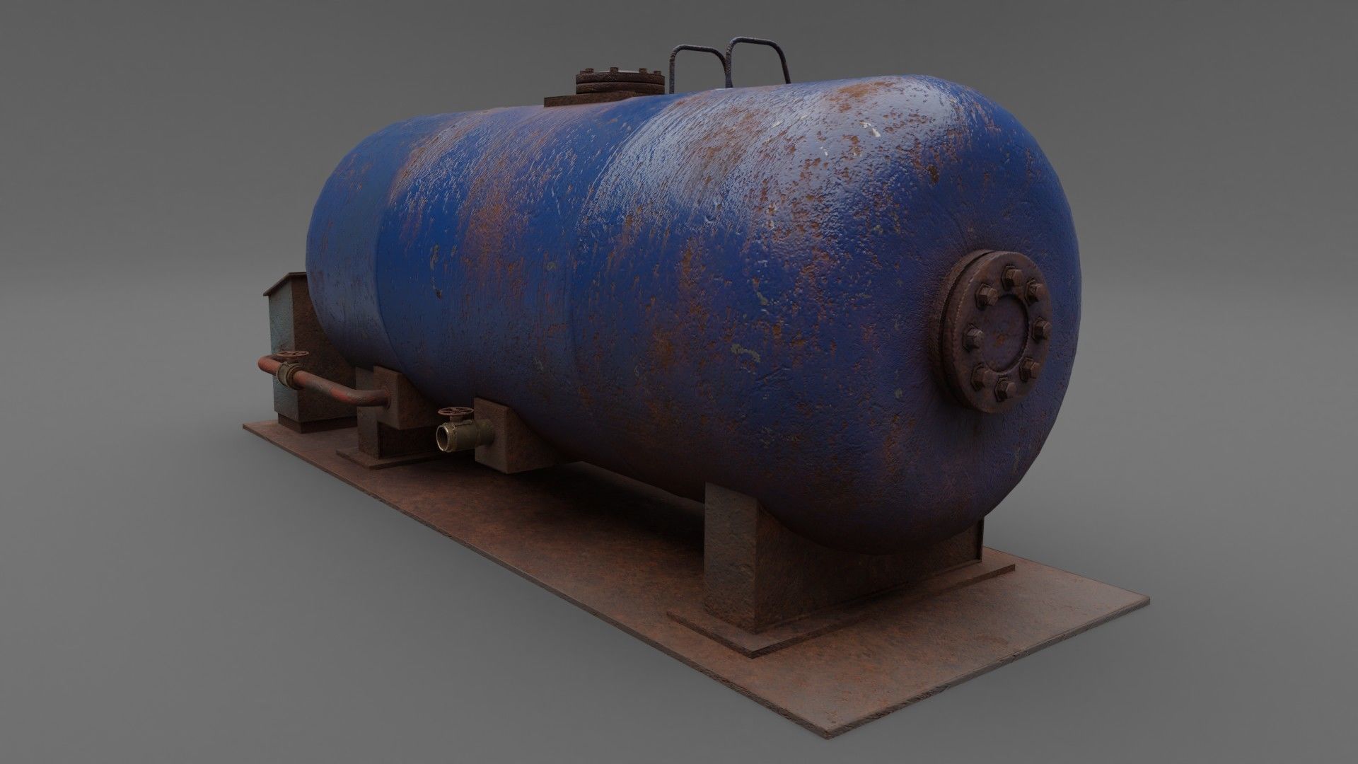 Abandoned Liquid Storage Low-poly 3D model_2