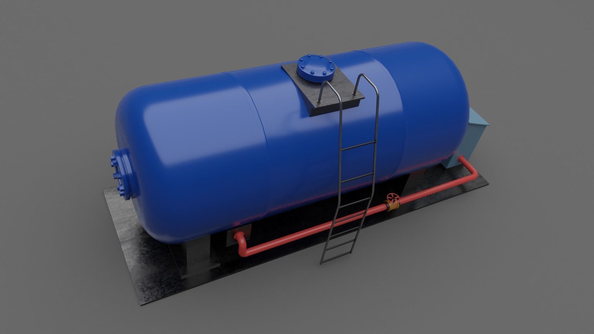 Abandoned Liquid Storage Low-poly 3D model_10