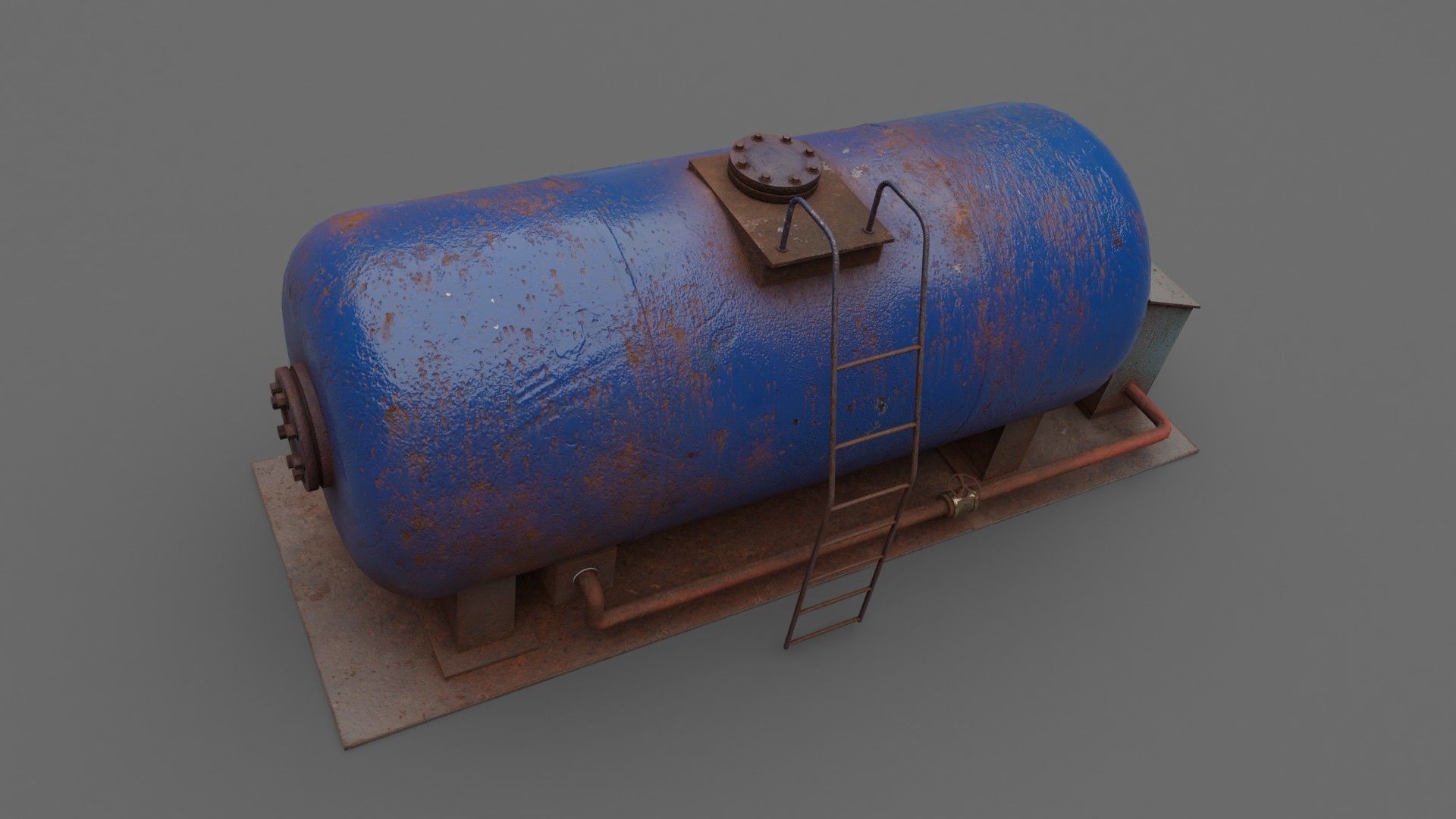 Abandoned Liquid Storage Low-poly 3D model_3