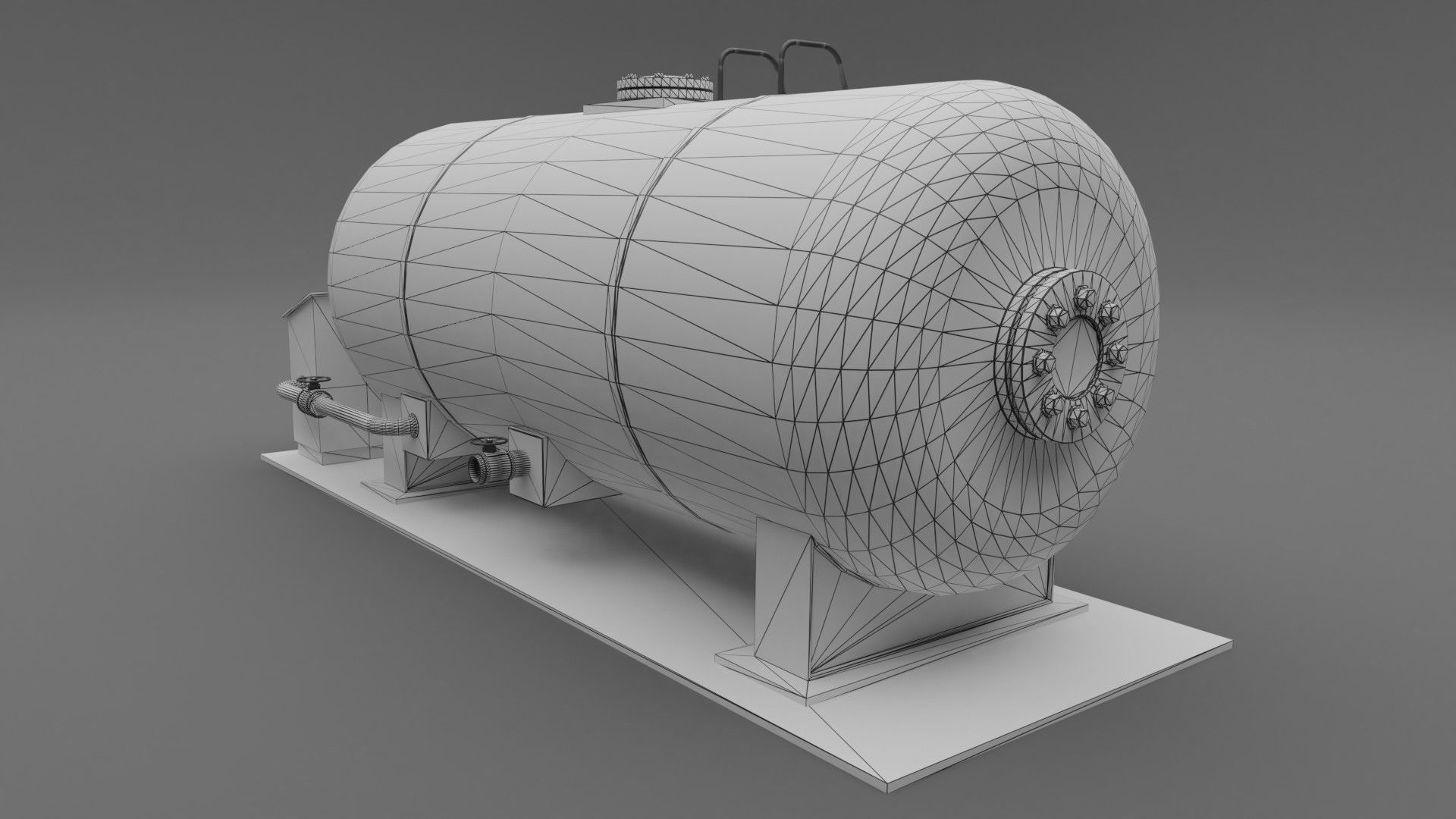 Abandoned Liquid Storage Low-poly 3D model_15