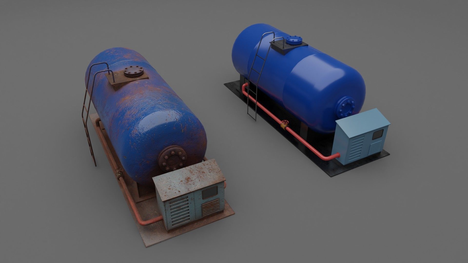 Abandoned Liquid Storage Low-poly 3D model_6
