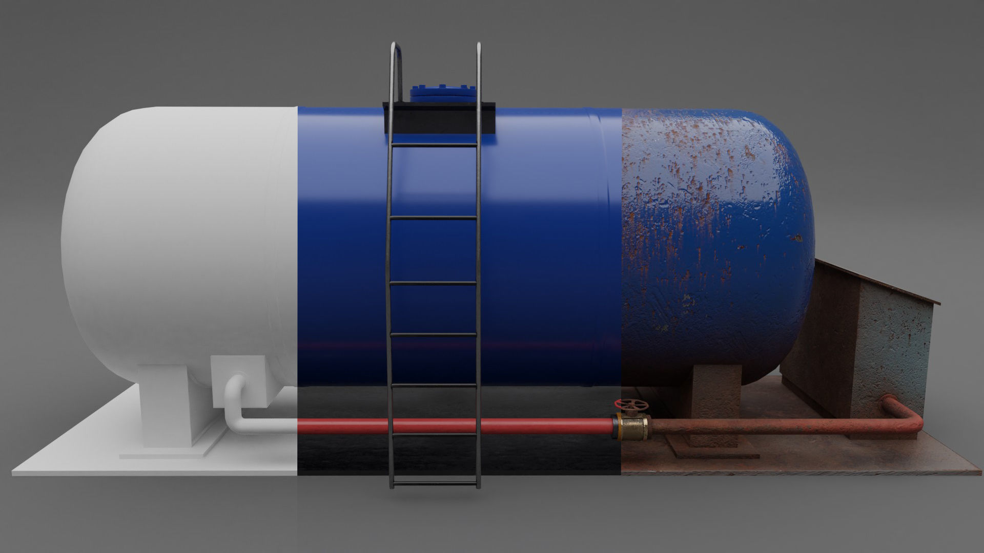 Abandoned Liquid Storage Low-poly 3D model_17