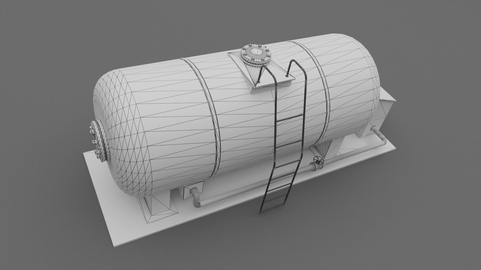 Abandoned Liquid Storage Low-poly 3D model_16