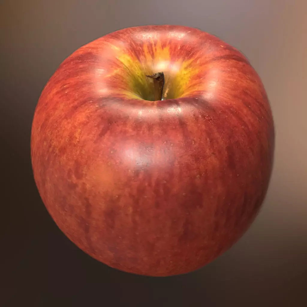 Photo Apple 3D model Low-poly 3D model_0