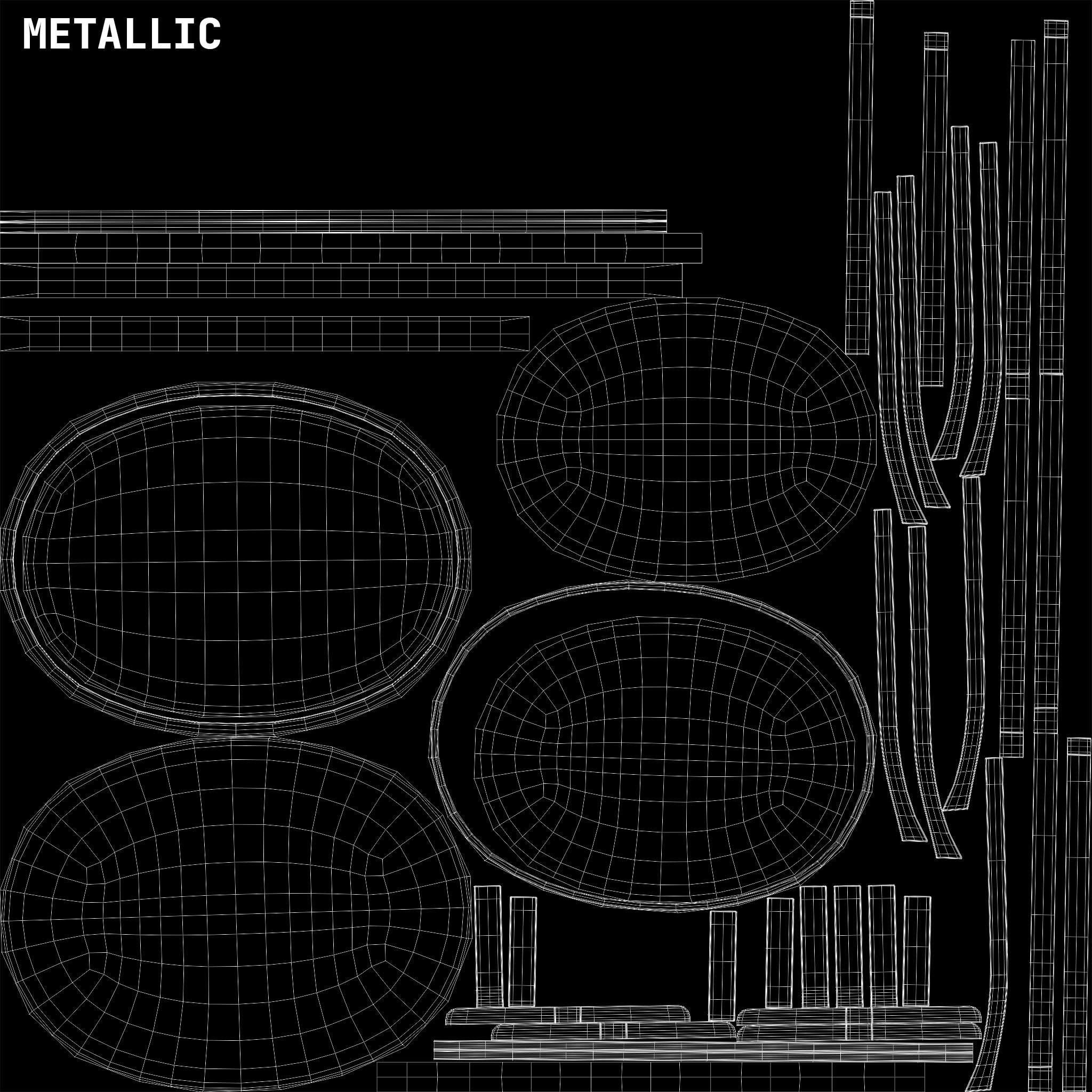 Art Deco British 2-Tier Oval Table in Walnut 1930s 3D model_20