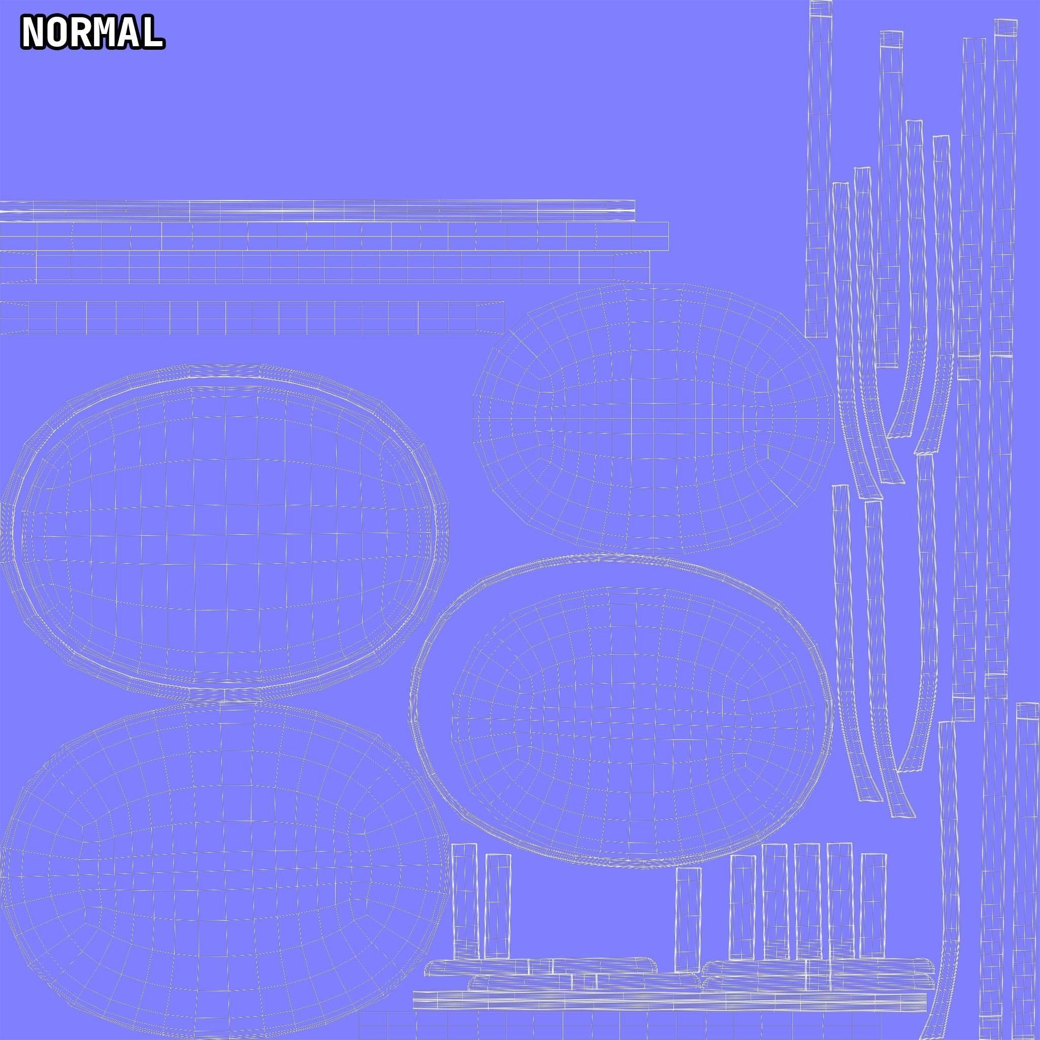 Art Deco British 2-Tier Oval Table in Walnut 1930s 3D model_22