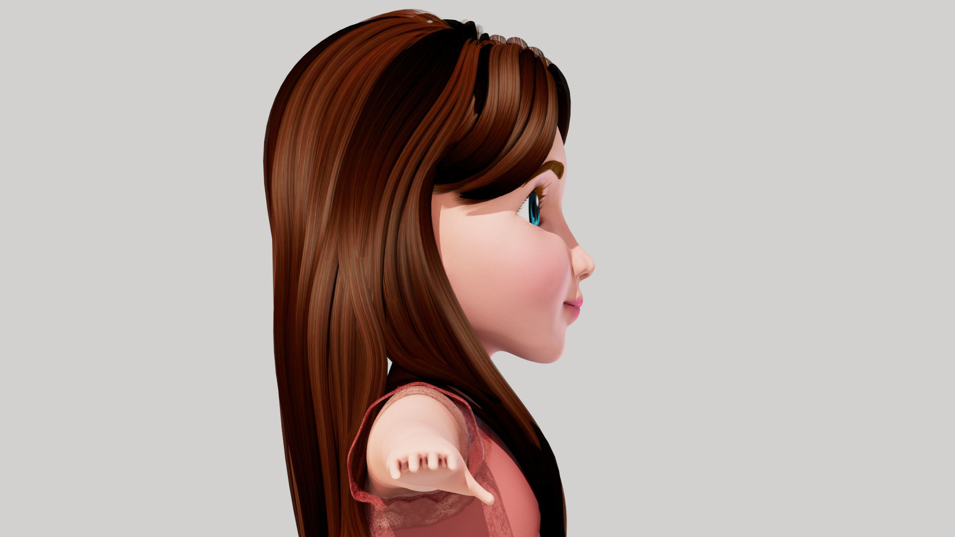 Cartoon Women Emma 3D model_14