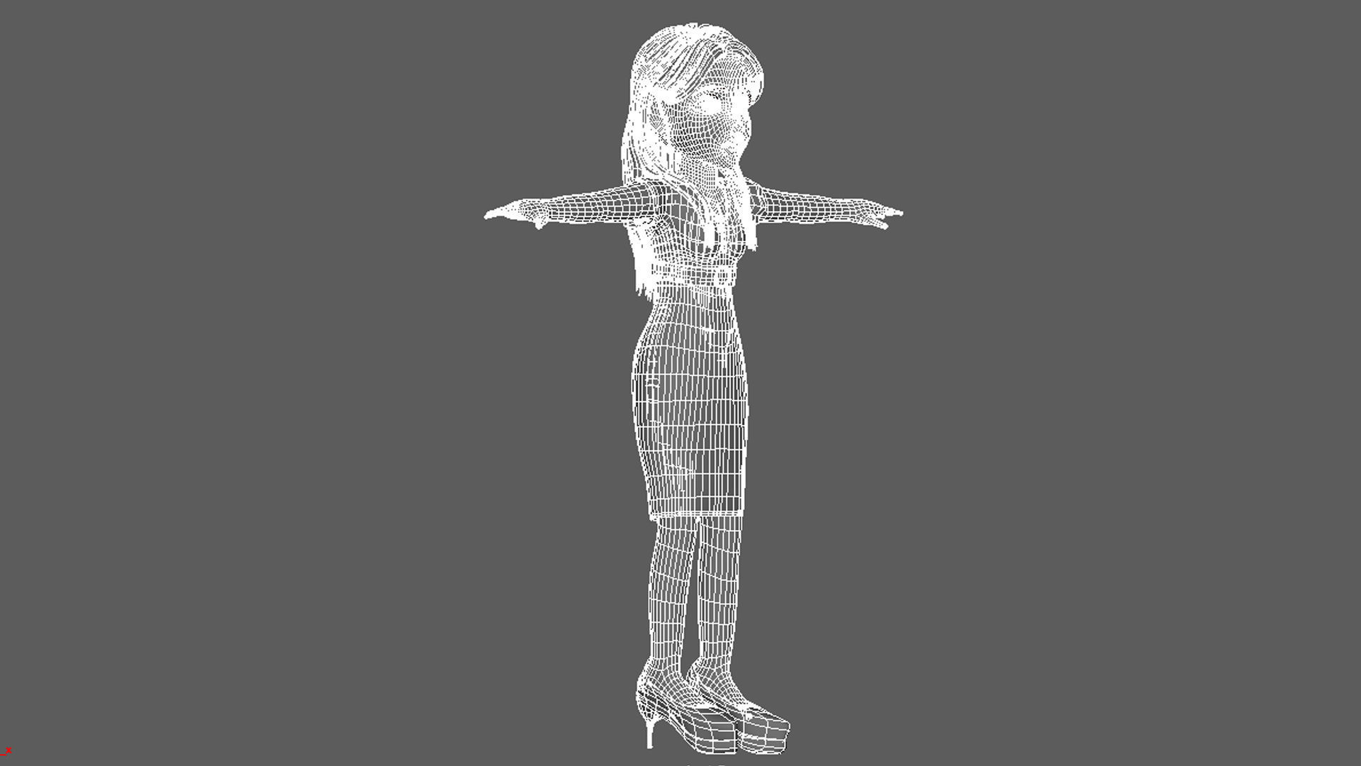 Cartoon Women Emma 3D model_16