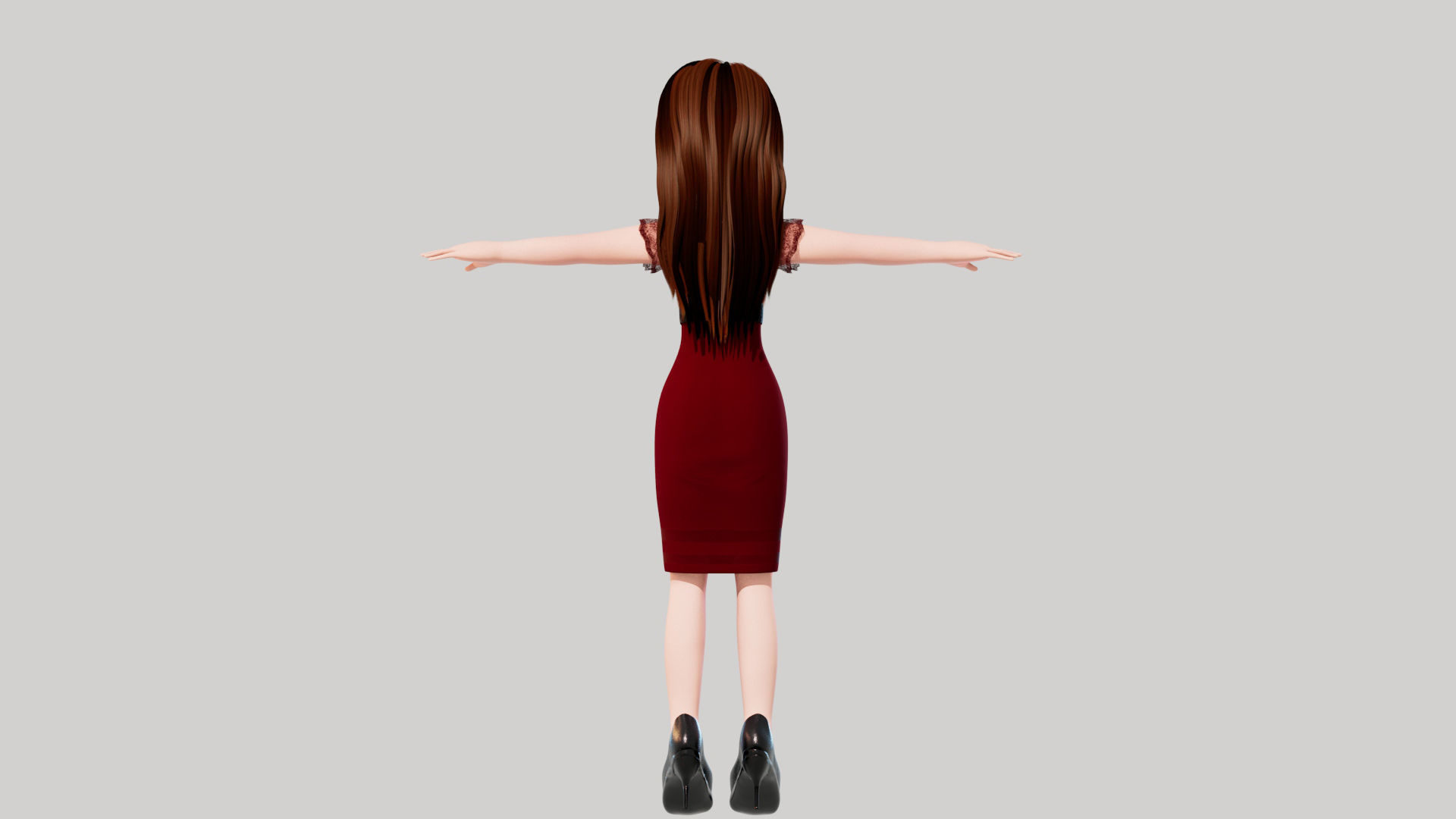 Cartoon Women Emma 3D model_5