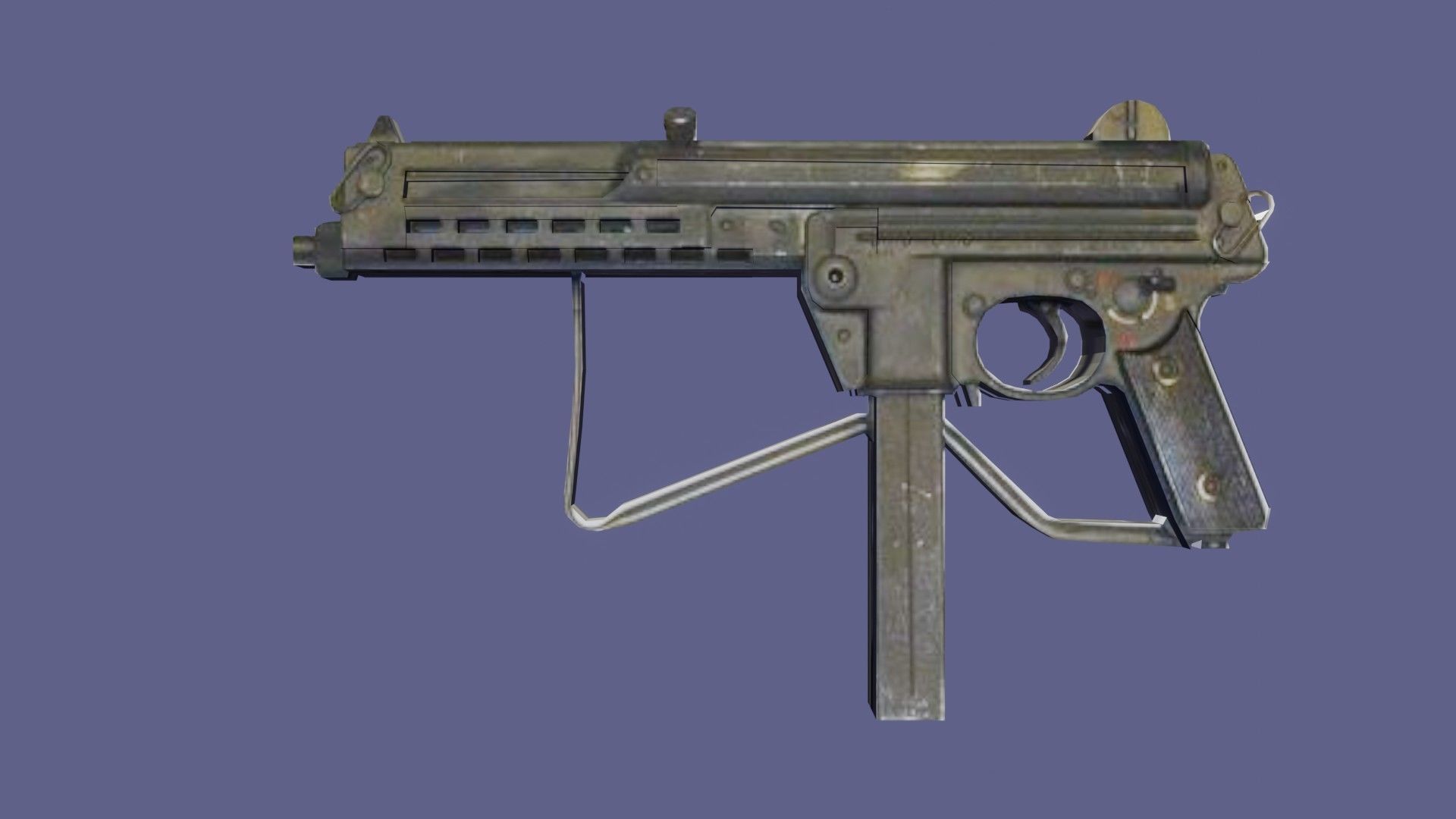 automatic shot gun  Low-poly 3D model_1