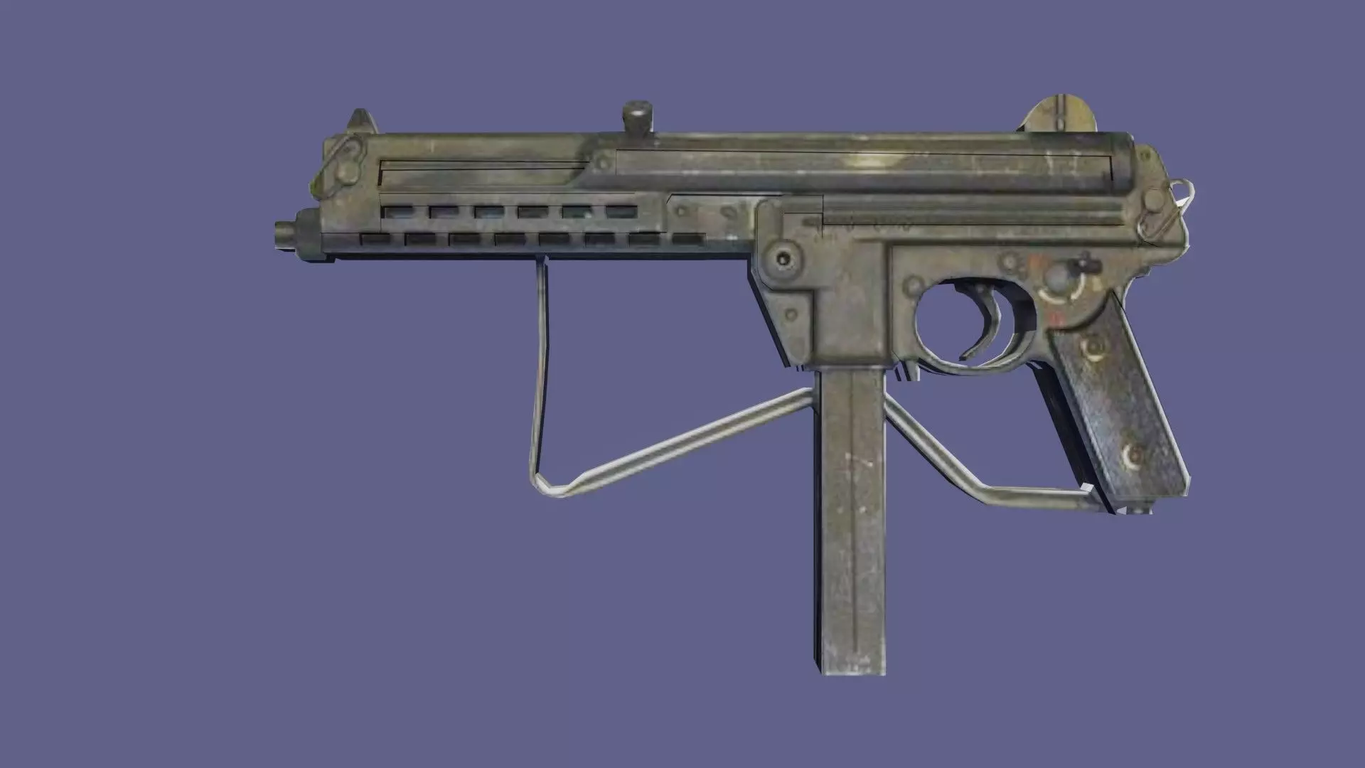 automatic shot gun  Low-poly 3D model_0