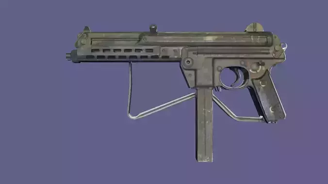 automatic shot gun  Low-poly 3D model