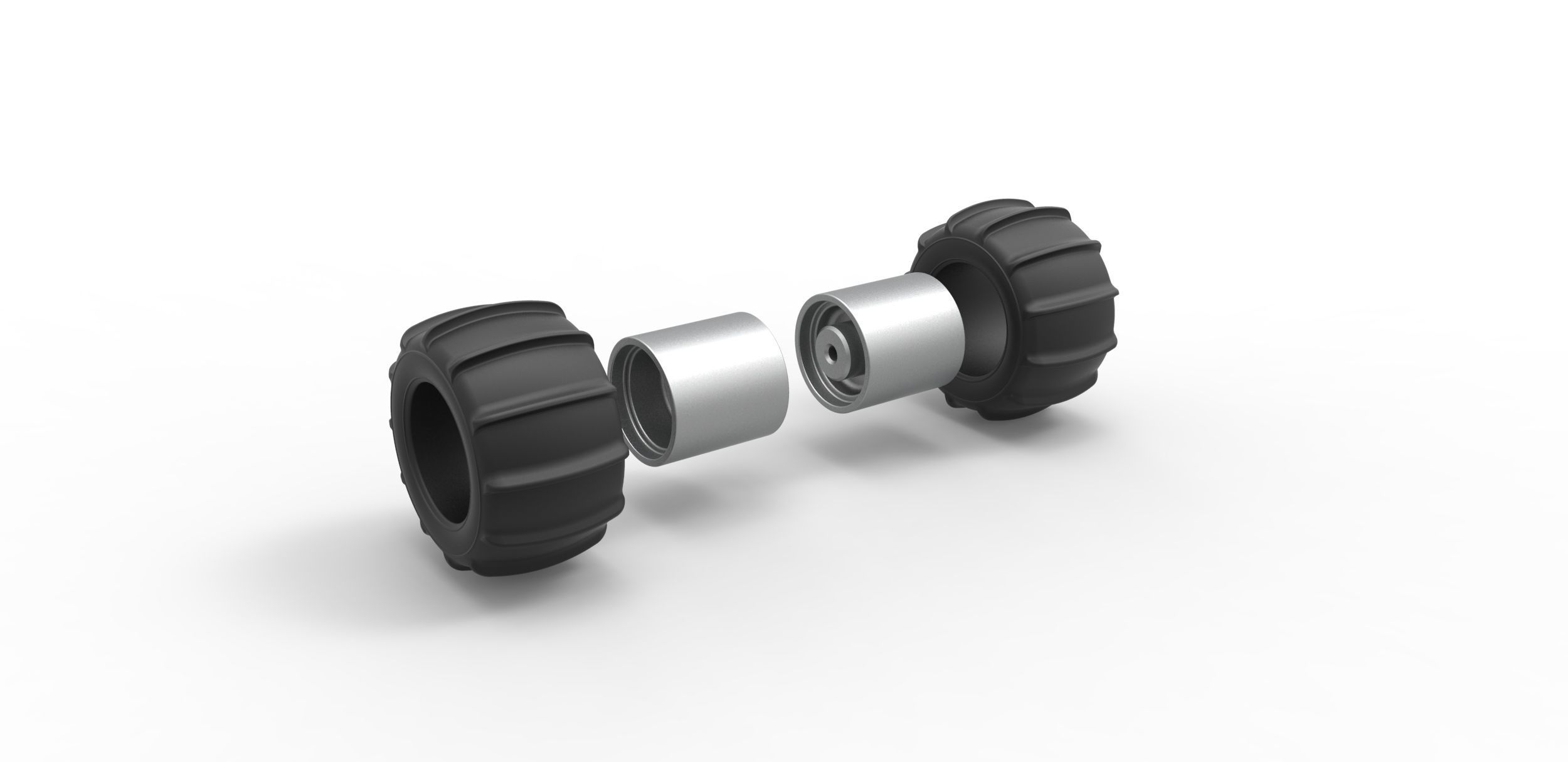 Double Rear wheel for Dune Buggy Scale 1 to 25 3D print model_10