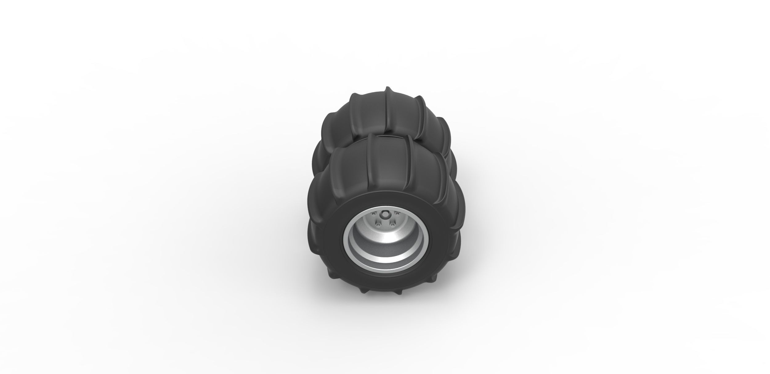 Double Rear wheel for Dune Buggy Scale 1 to 25 3D print model_5