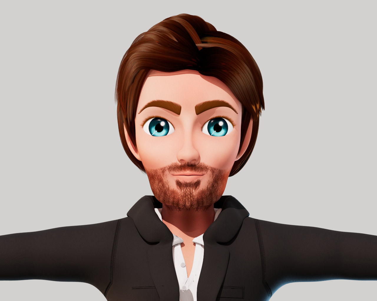 Cartoon Man ALex 3D model_12