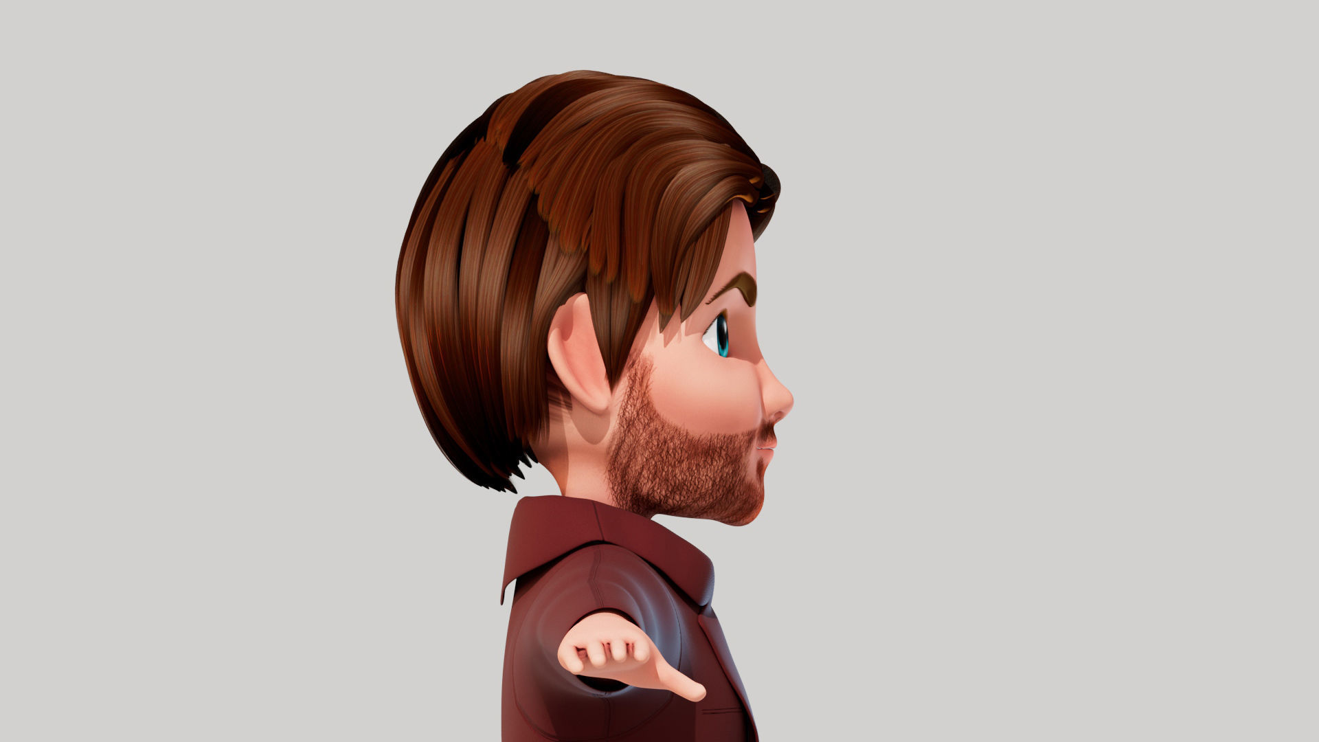 Cartoon Man ALex 3D model_13