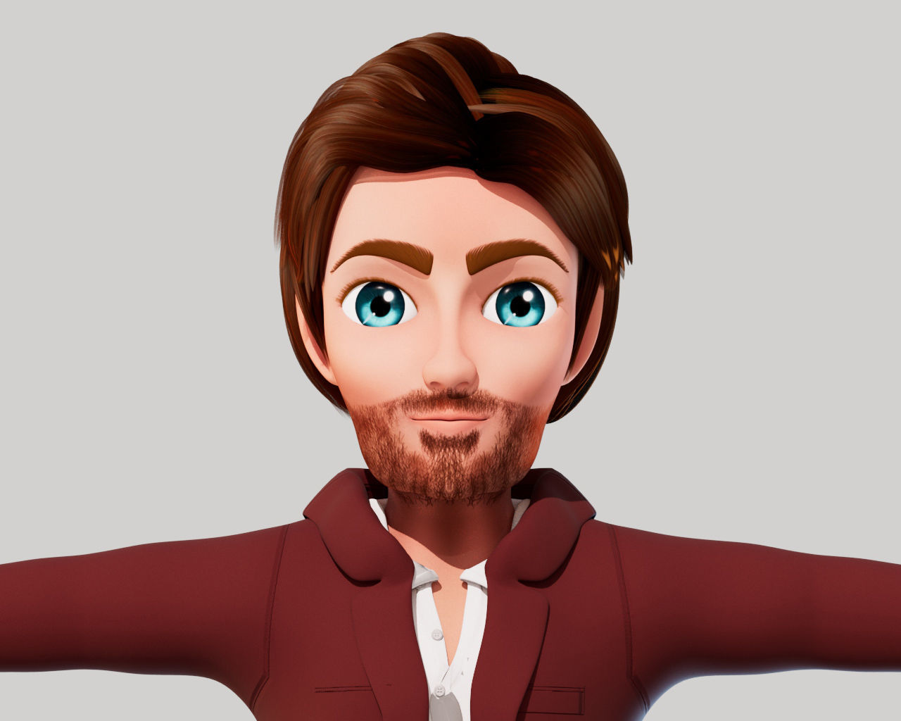 Cartoon Man ALex 3D model_11