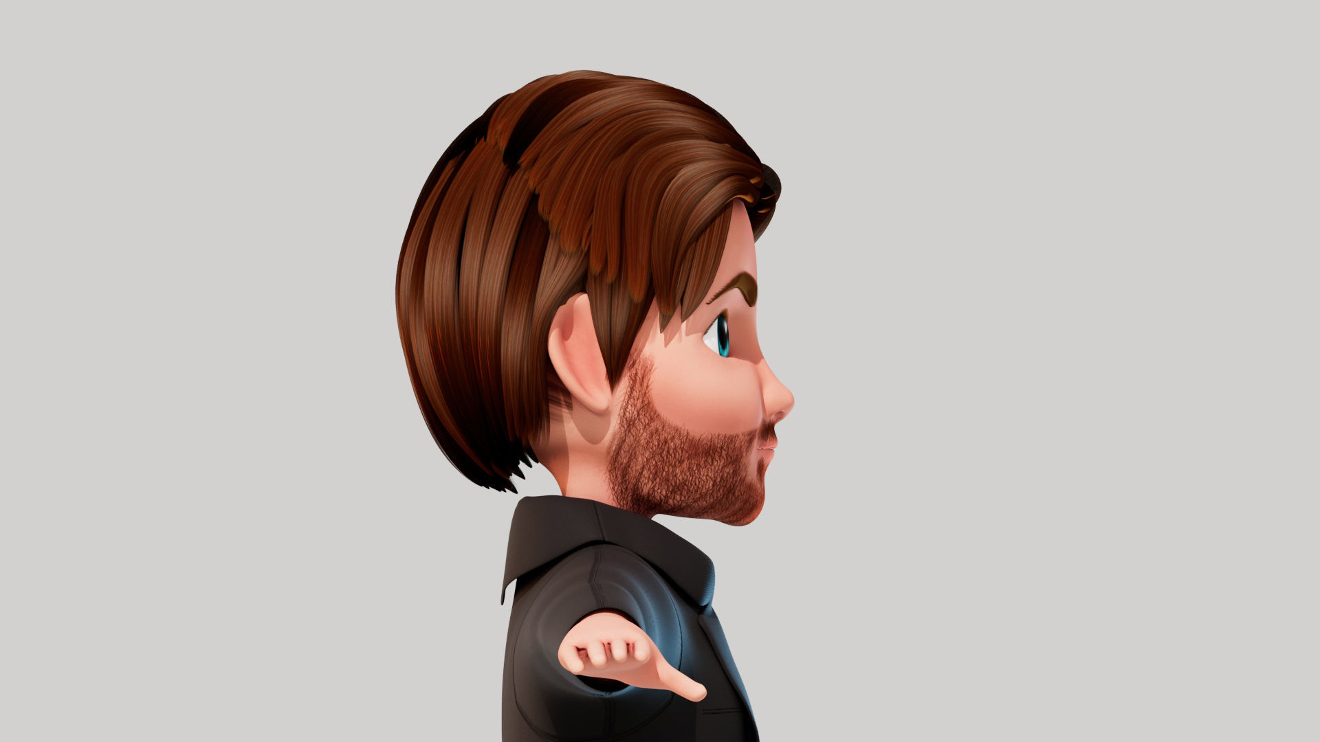 Cartoon Man ALex 3D model_14
