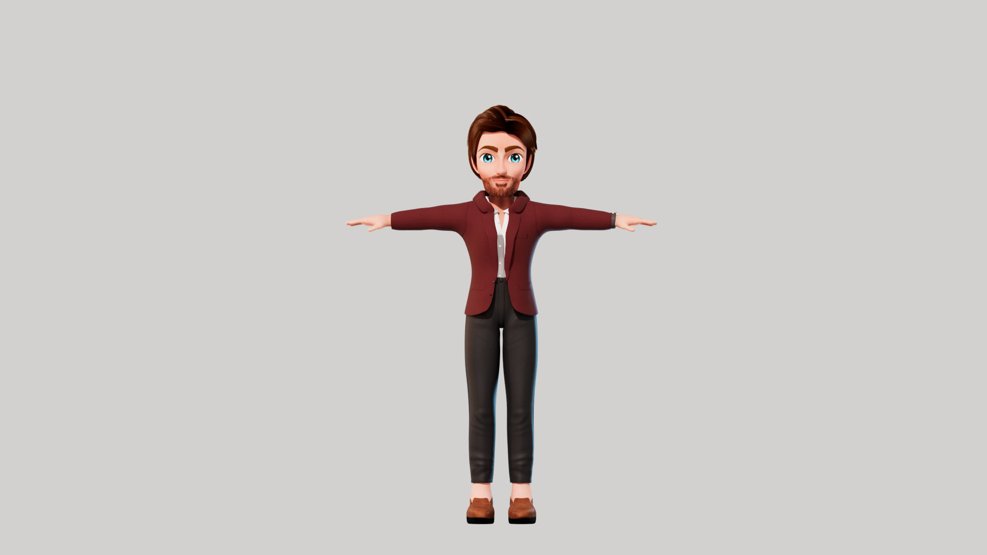 Cartoon Man ALex 3D model_1