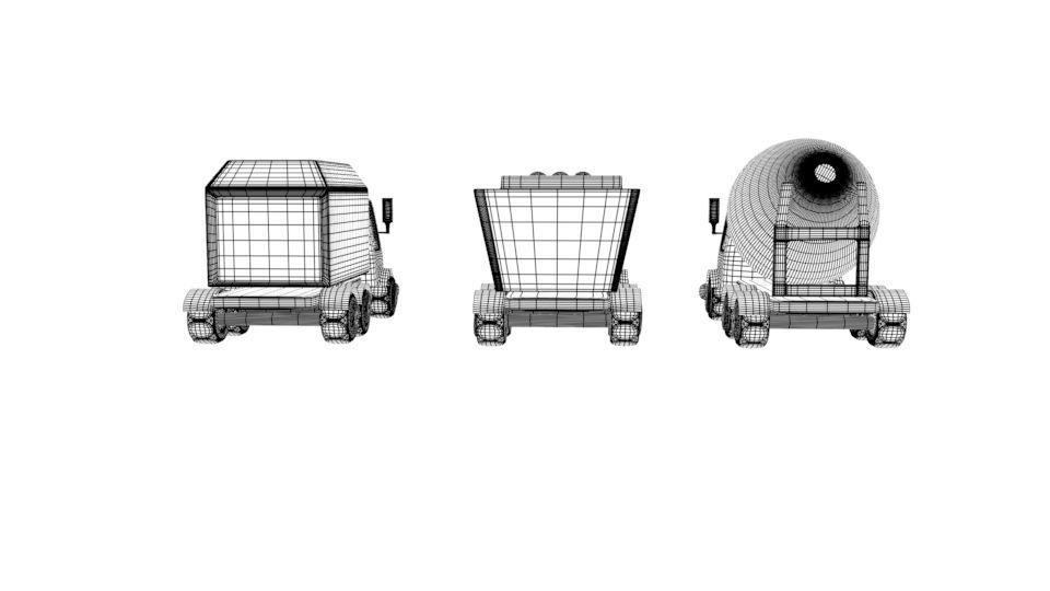 collection of cars Low-poly 3D model_21