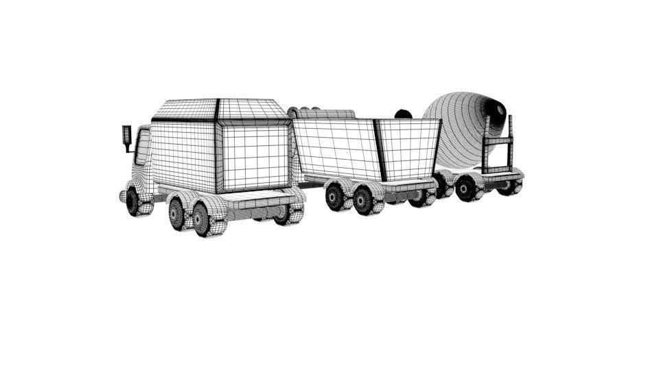 collection of cars Low-poly 3D model_20