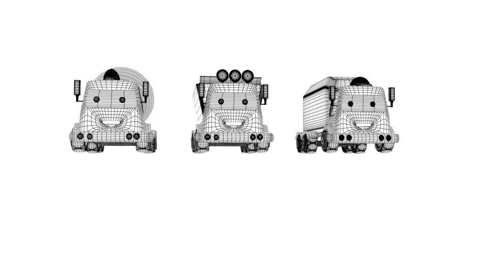 collection of cars Low-poly 3D model_18