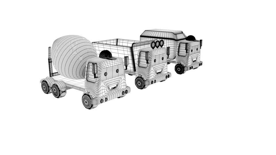 collection of cars Low-poly 3D model_23