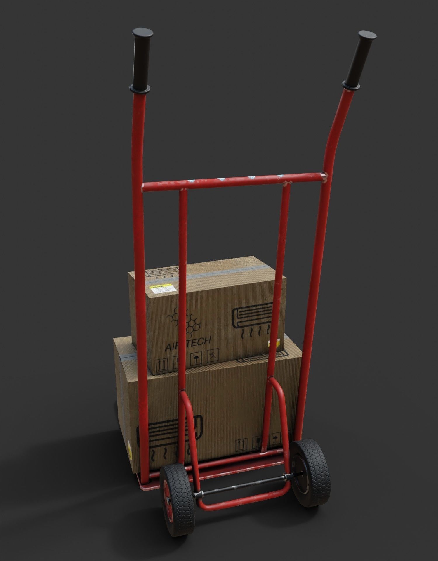 industrial trolley Low-poly 3D model_5