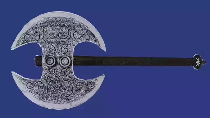 war axe weapon game ready Low-poly 3D model