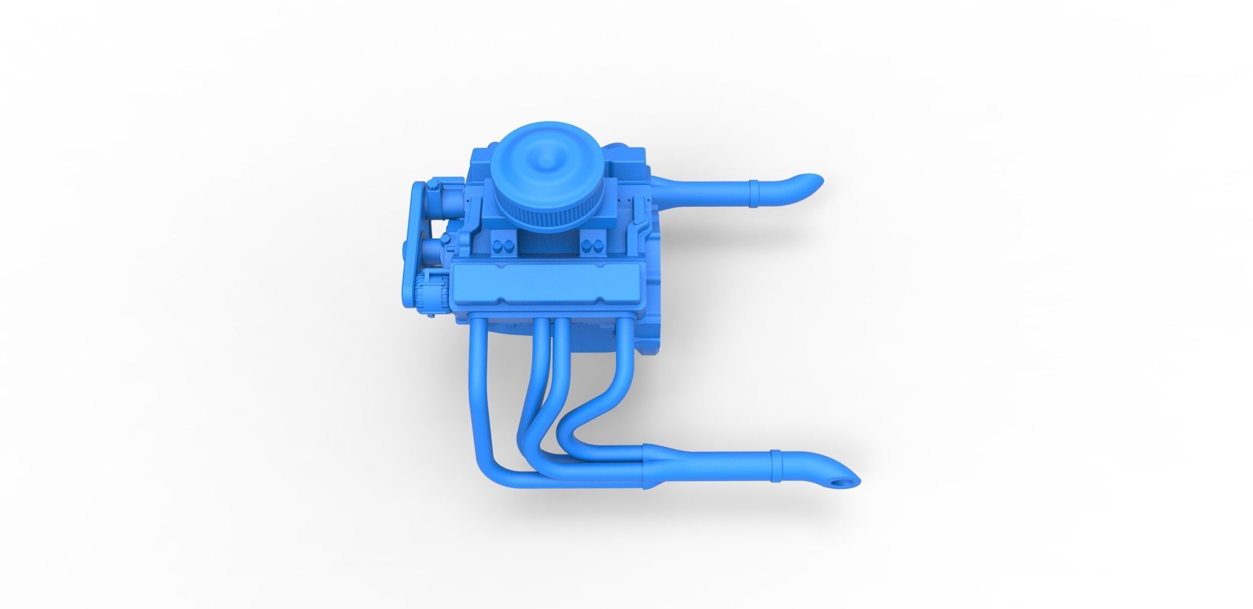 Engine V8 for water pumper Sand buggy Scale 1 to 25 3D print model_7