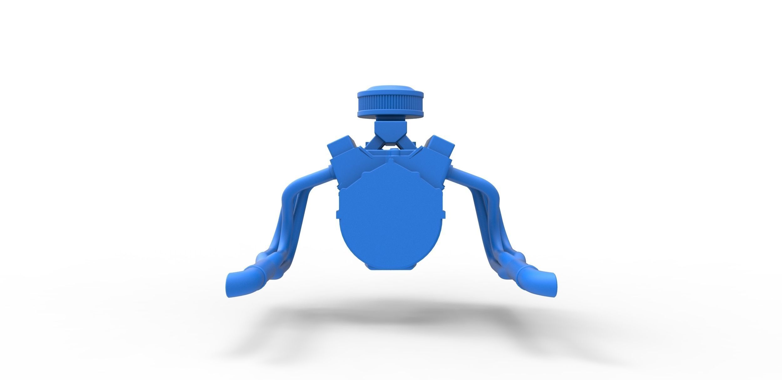 Engine V8 for water pumper Sand buggy Scale 1 to 25 3D print model_11