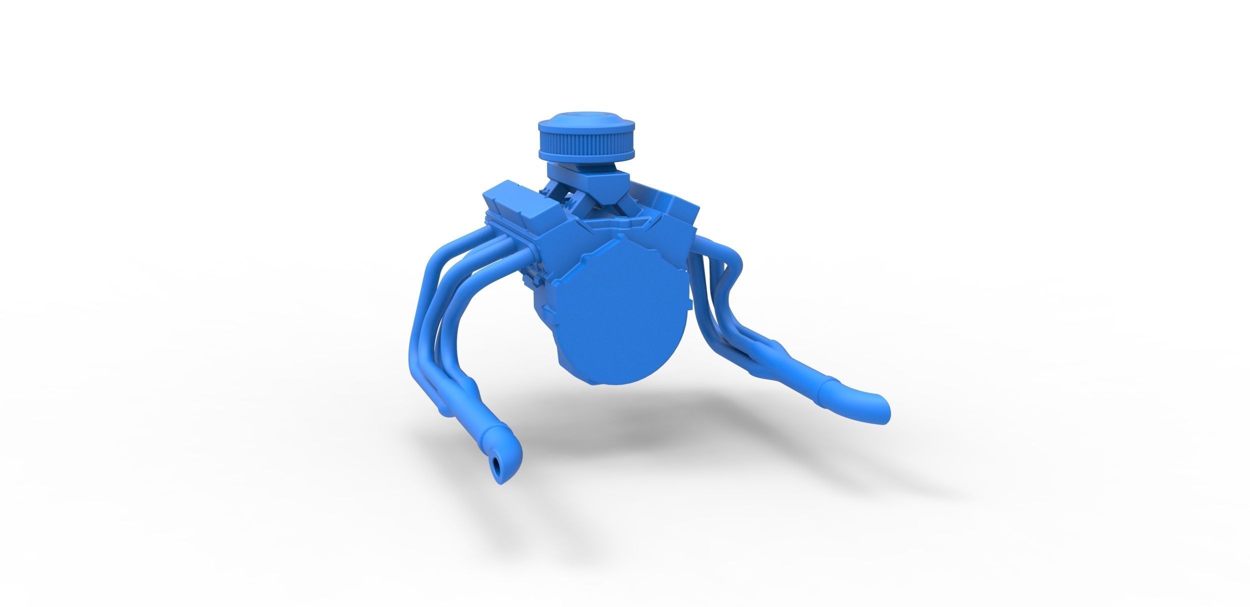 Engine V8 for water pumper Sand buggy Scale 1 to 25 3D print model_10