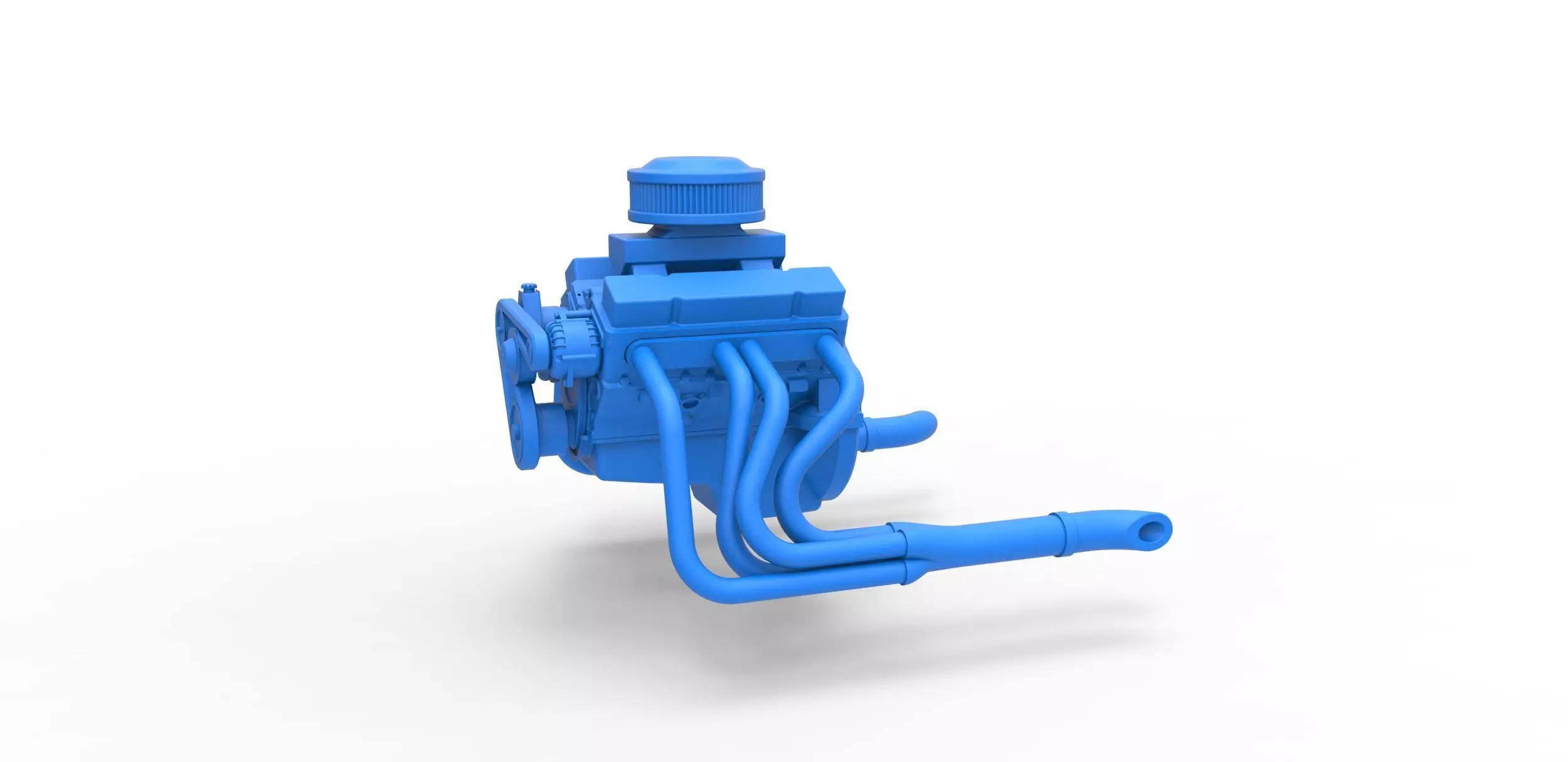 Engine V8 for water pumper Sand buggy Scale 1 to 25 3D print model_0