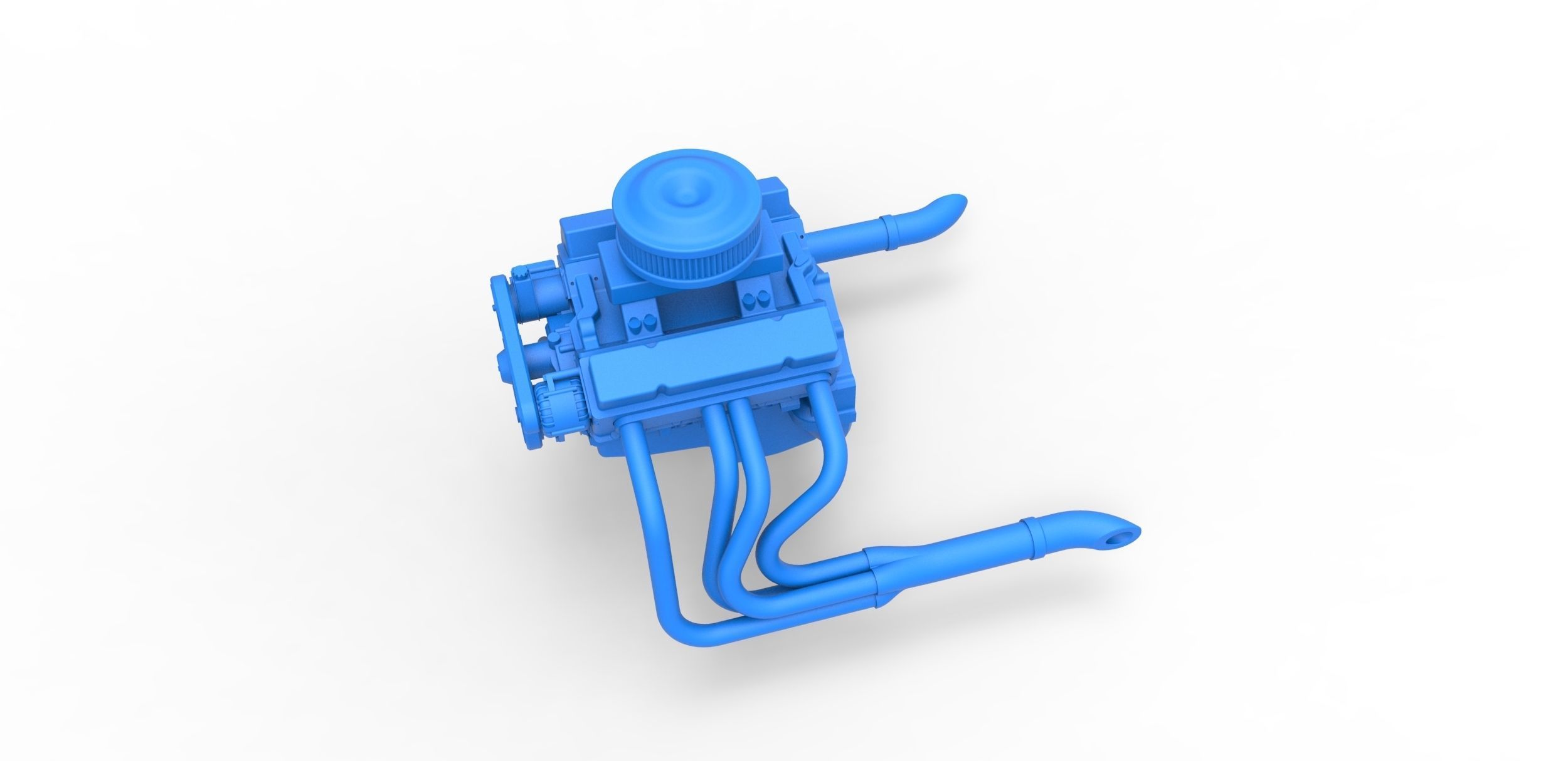 Engine V8 for water pumper Sand buggy Scale 1 to 25 3D print model_1