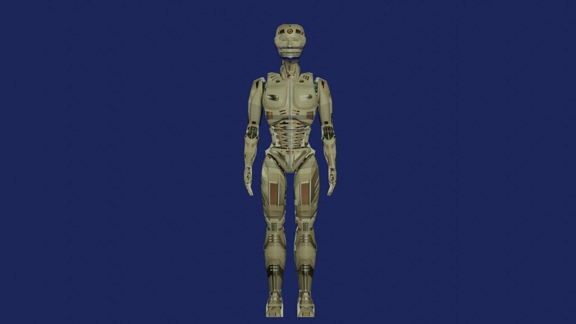 robot game ready scifix Low-poly 3D model_1