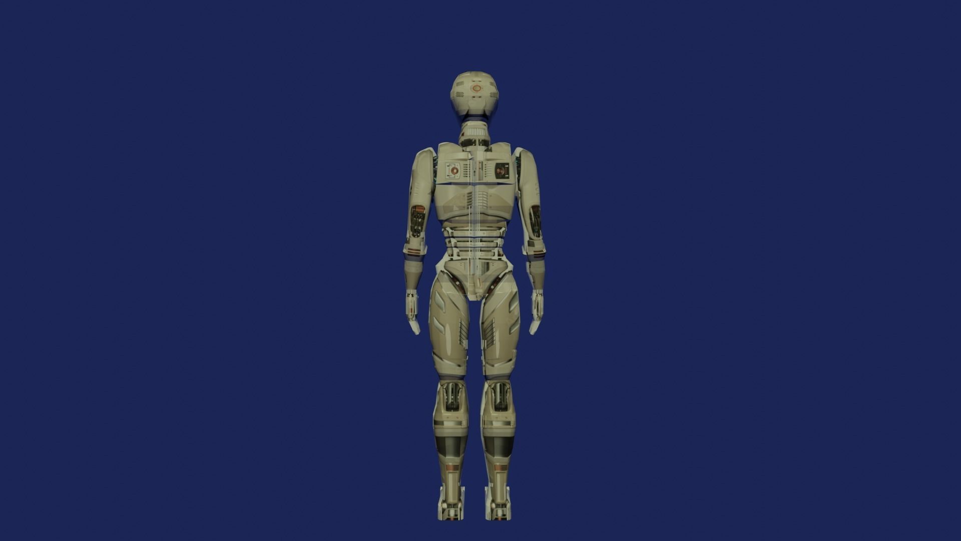 robot game ready scifix Low-poly 3D model_3