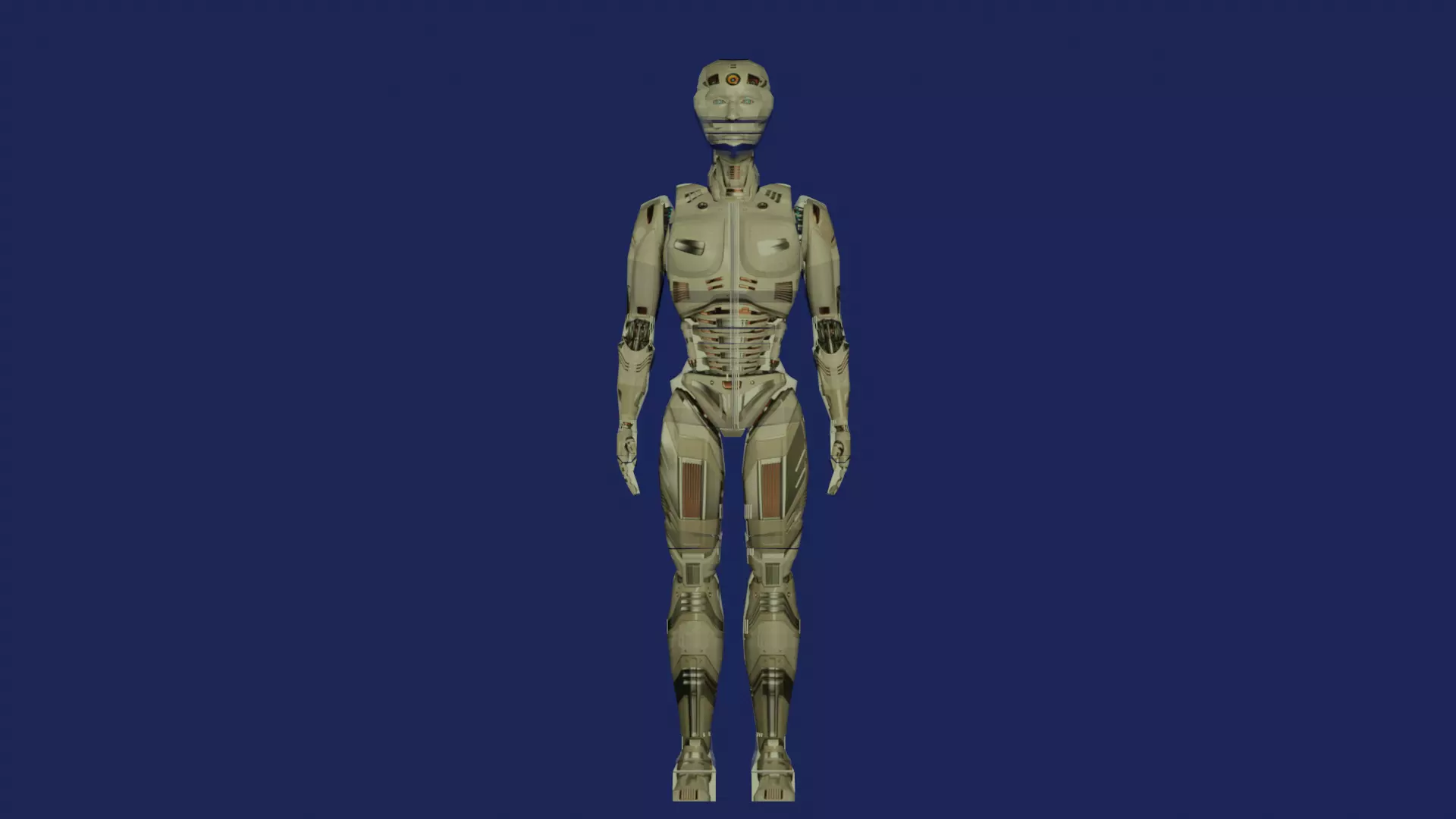 robot game ready scifix Low-poly 3D model_0