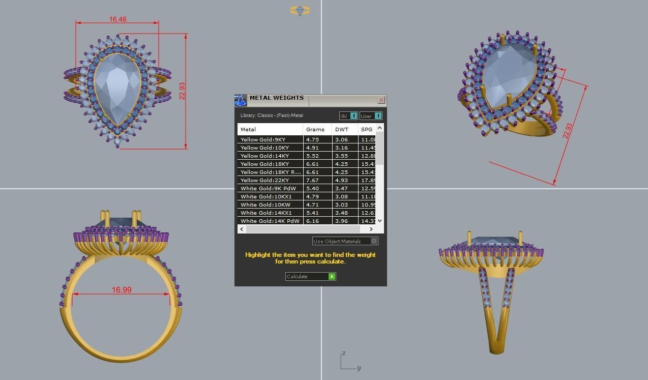 RING EMERALD LUXURY 3D print model_7