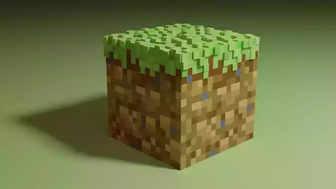Minecraft Grass Block 3D 3D model