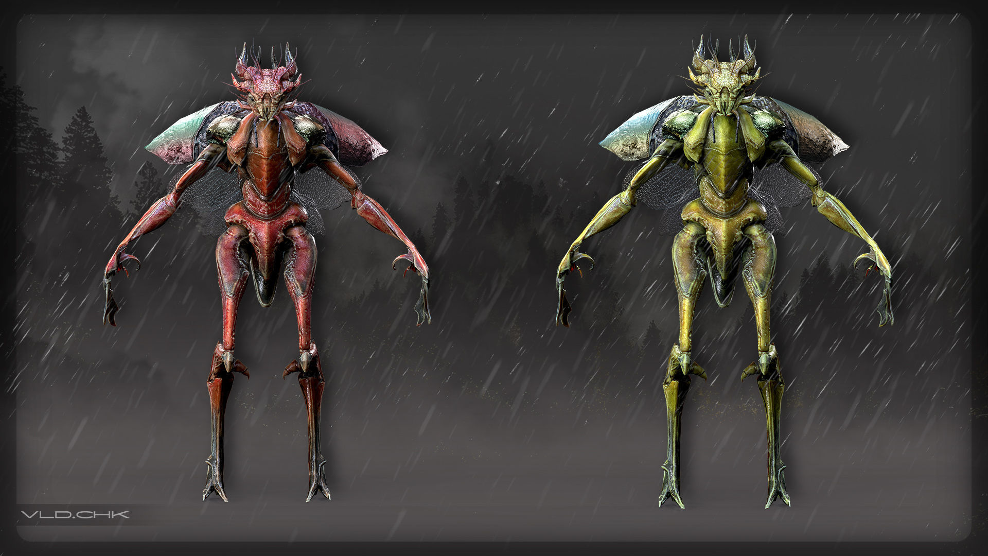 Lizard - Demon Beetle Low-poly 3D model_1