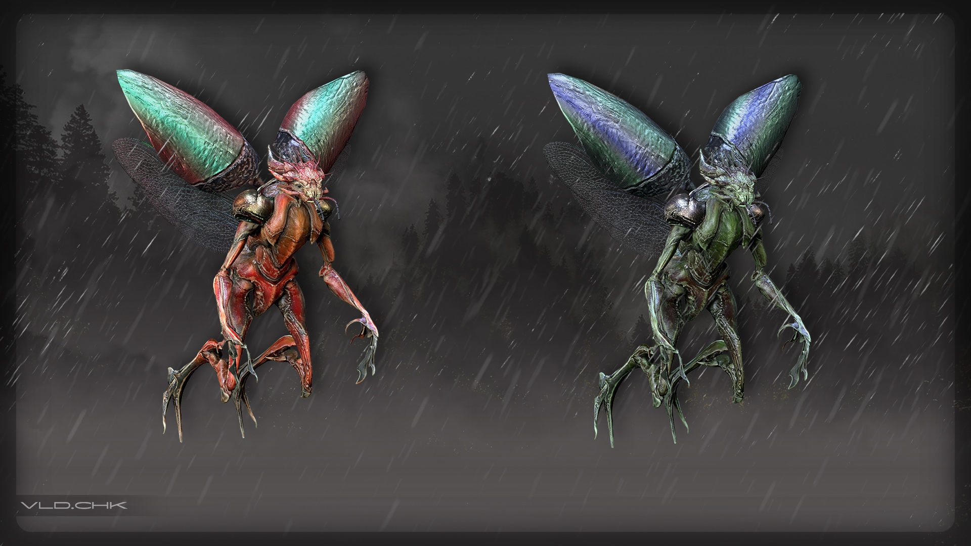 Lizard - Demon Beetle Low-poly 3D model_5