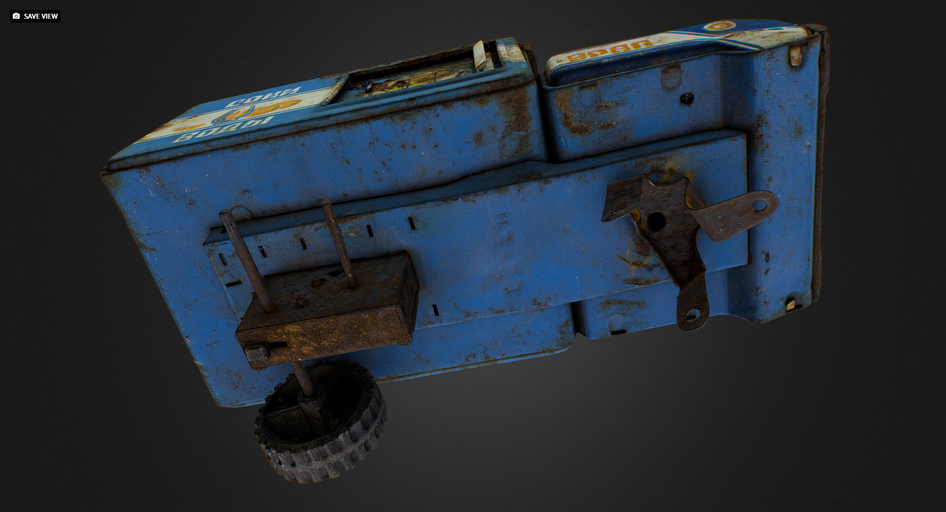 Old USSR Soviet Metal Toy Car URAL Juices Water 3D model_6