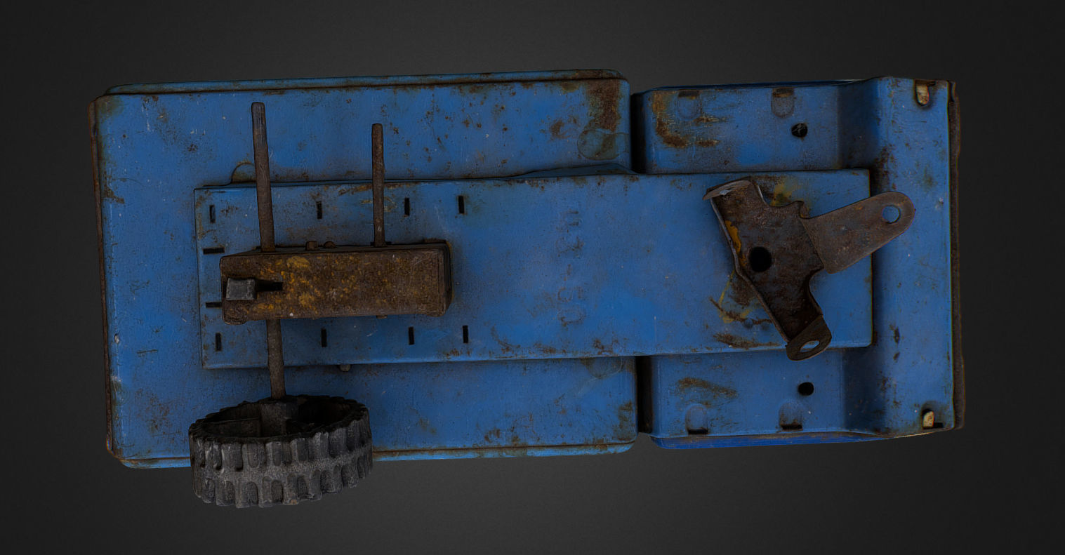 Old USSR Soviet Metal Toy Car URAL Juices Water 3D model_26