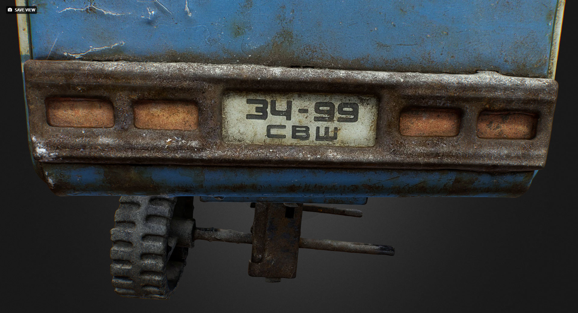 Old USSR Soviet Metal Toy Car URAL Juices Water 3D model_15