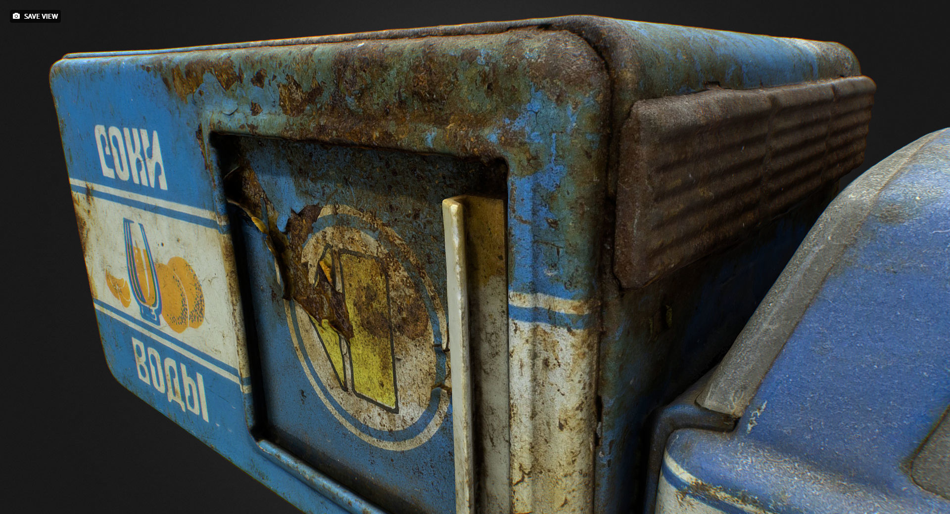 Old USSR Soviet Metal Toy Car URAL Juices Water 3D model_13