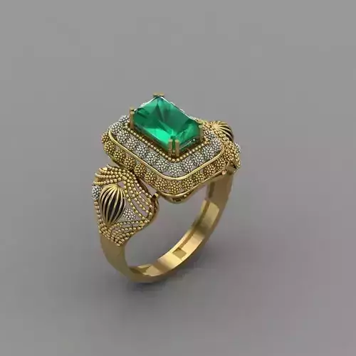  gold ring with color stone Jewellery For Women
