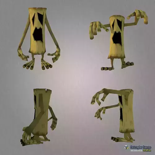 TreeMonster Low Poly Character MAX 2011 Low-poly 3D model