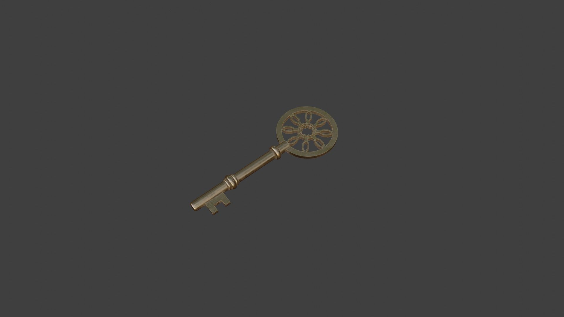 Key Version 2 Low-poly 3D model_4