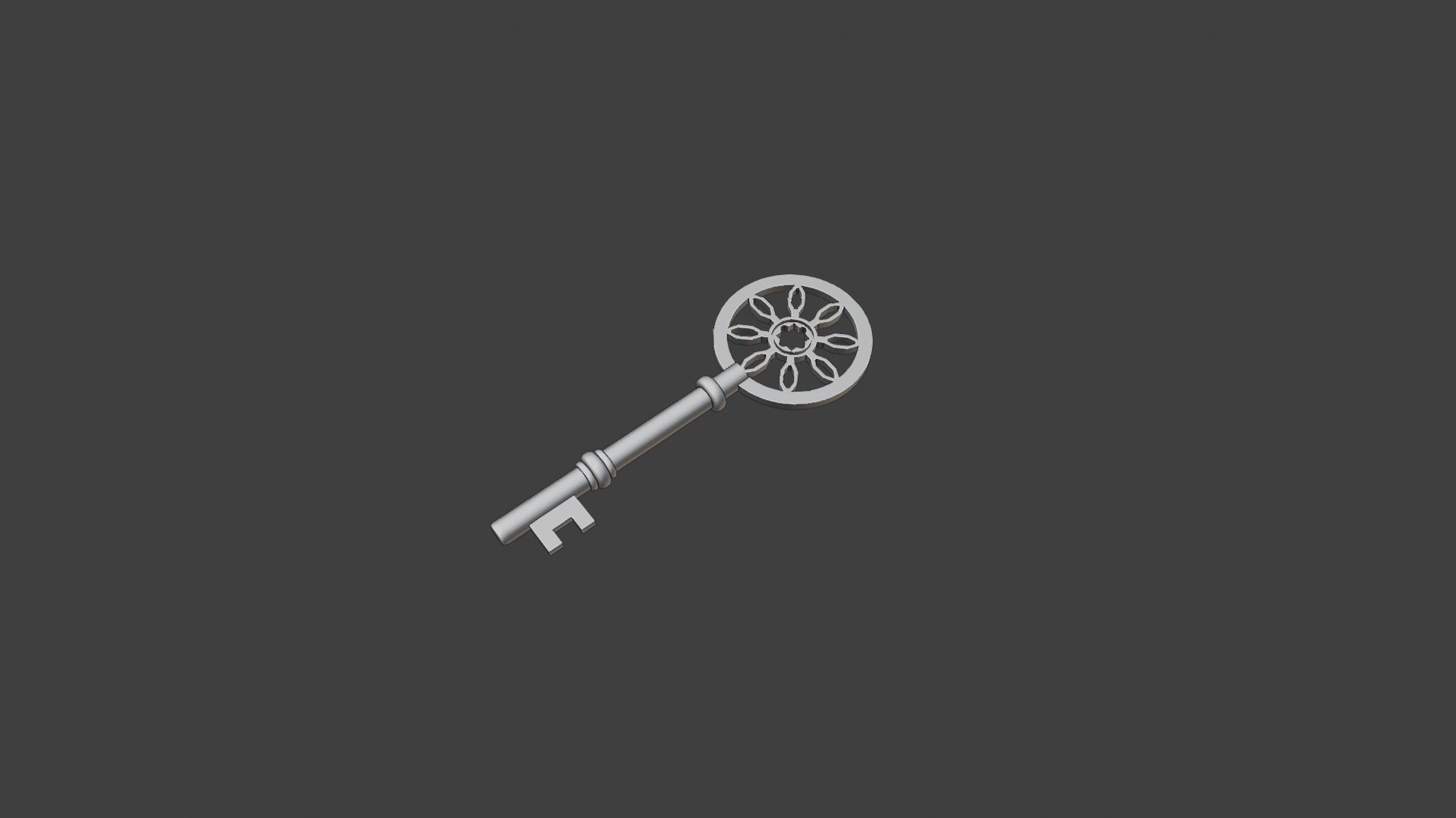 Key Version 2 Low-poly 3D model_5
